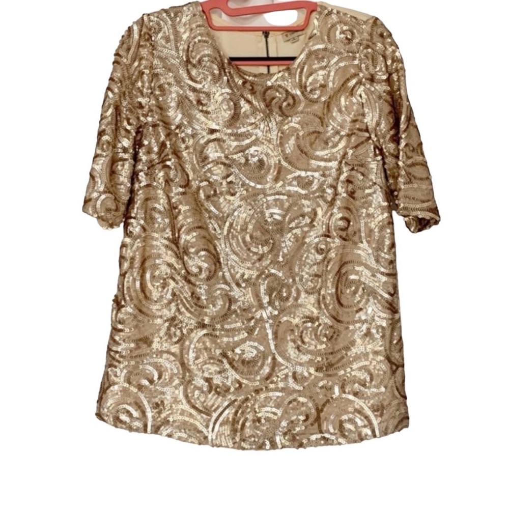 Cremieux gold sequin top S